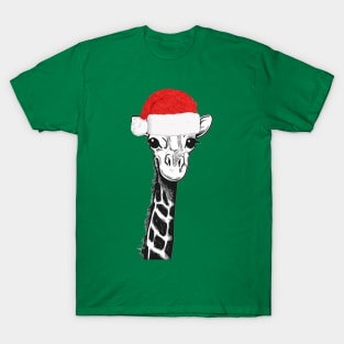 Cute Christmas Giraffe T-Shirt